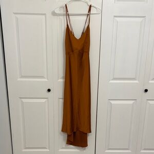 Abercrombie & Fitch High Low Dress in Rust